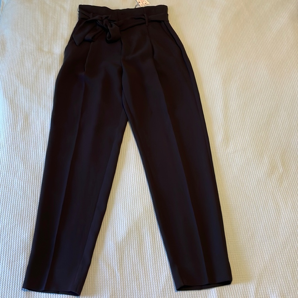 Mango High Rise Loose Dress Pant Size 2